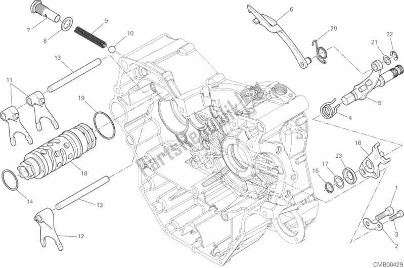 Todas las partes para Shift Cam - Horquilla de Ducati Hypermotard 939 Thailand 2018